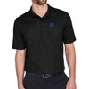 Country Club Classic Luxury Polo with Embroidered Blue Flag and Veteran Text front view