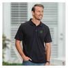 Man wearing Country Club Classic Luxury Polo with Embroidered Green Flag and Veteran Text