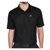 Country Club Classic Luxury Polo with Embroidered Silver Flag and Veteran Text front view