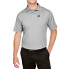 Country Club Classic Luxury Polo with Embroidered Flag and Veteran Text - Heather Gray