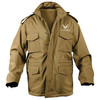 Custom Embroidered U.S. Air Force Hap Arnold Logo Soft Shell M-65 Tactical Jacket shown in coyote brown