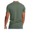 Kiss Me I'm A Veteran Olive Drab T-Shirt  with American Flag Shamrock Graphics back view