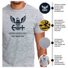 Officially Licensed U.S. Navy Eagle and Anchor Logo heather grey T-Shirt with U.S. Flag on Sleeve infographic exclusive design heat transfer design soft durable fabric