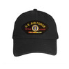 Officially Licensed by the U.S. Air Force Vintage Black Hat with USAF Vietnam Veteran Patch front view