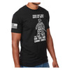 Heroes Wear Dog Tags And Combat Boots Black T-Shirt side view