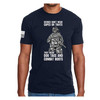 Heroes Wear Dog Tags And Combat Boots Navy T-Shirt front view