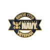 Officially Licensed United States Navy Logo Lapel Pin with Veteran Since 1775 front view