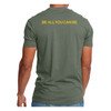 NEW Officially Licensed United States Army Logo and New Slogan on Graphic Olive Drab T-Shirt - back view