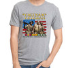 Vietnam Veteran T-Shirt Home of the Free Because of the Brave in Grey