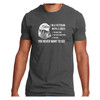 Veteran charcoal T-Shirt I'm A Veteran With 3 Sides text with Bald Eagle graphic front view