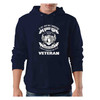 VETERAN: I Earned the Title - navy Hoodie front view