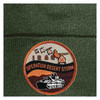 Olive Drab Beanie with Embroidered Patch Operation Desert Storm text and Iraq Map Graphic detail view