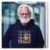 man wearing Vietnam Veteran - Home of the Free - Because of the Brave navy Hoodie