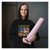 woman holding yoga mat wearing Vietnam Veteran - Home of the Free - Because of the Brave black Hoodie