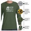 Veteran Olive Drab Long Sleeve  T-Shirt I'm A Veteran With 3 Sides text with Bald Eagle graphic features
