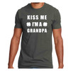 Kiss Me I'm A Grandpa St Patrick's Day Men's Olive Drab T-shirt front