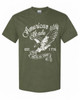 USA Vintage Eagle 1776 - United We Stand T-Shirt Olive Drab - front view