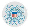 US Coast Guard Anchor Seal Circle Decal Sticker  - Quantity (2)