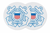 US Coast Guard Anchor Seal Circle Decal Sticker  - Quantity (2)