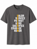 VETERAN Custom T-Shirt Charcoal - front view