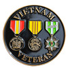 vietnam veteran 3 medals challenge coin front