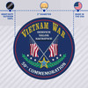 Vietnam Veteran  50th Commemoration Circle Decal features