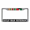 gulf war veteran campaign ribbons license plate frame front view