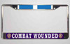 korean war purple heart veteran license plate frame
