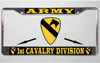 army 1st cavalry division license plate frame