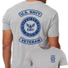 us navy veteran tshirt eagle emblem in grey