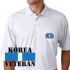 korea veteran ribbon performance pocket polo shirt