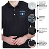 officially licensed us air force veteran Black polo usaf roundel logo embroidered features