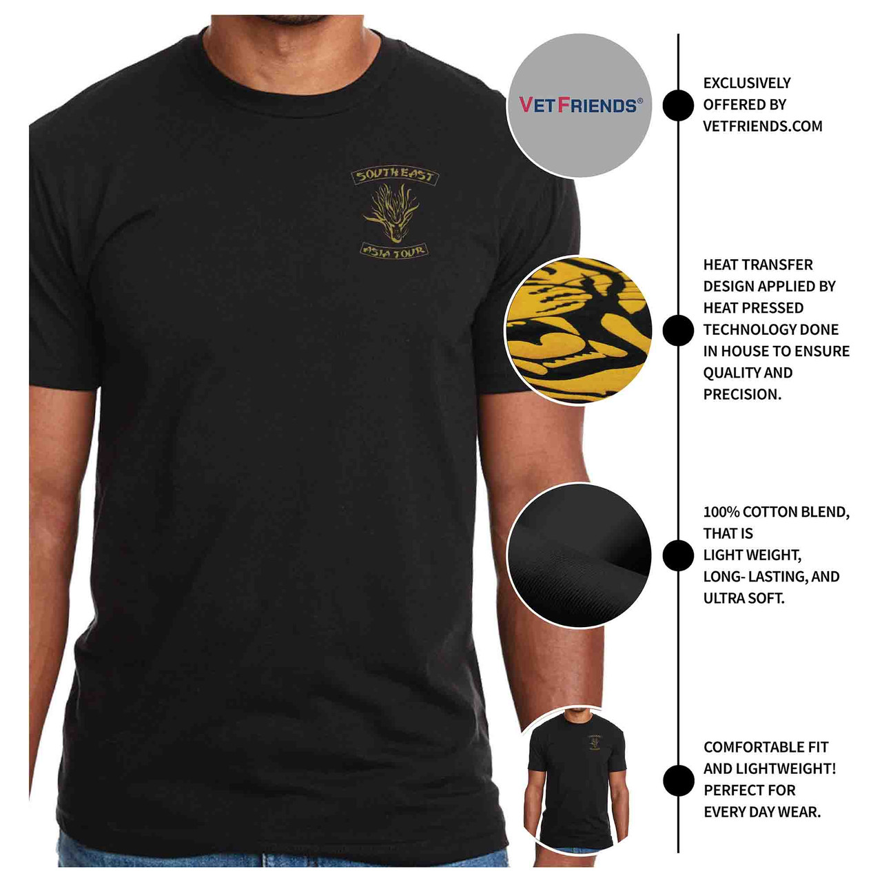 US Veteran Southeast Asia Tour Dragon Vintage T-shirt | VF