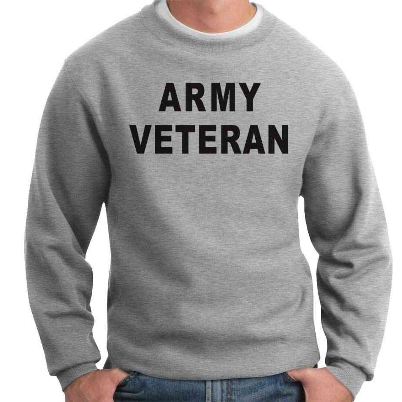 New Us Army Veteran Logo Crewneck Sweatshirt 