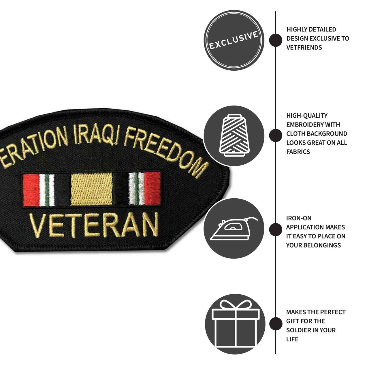 Operation Iraqi Freedom Patch with Ribbon Graphic