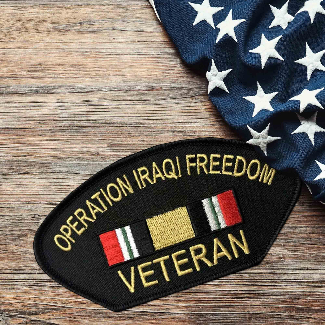 Operation Iraqi Freedom Patch with Ribbon Graphic