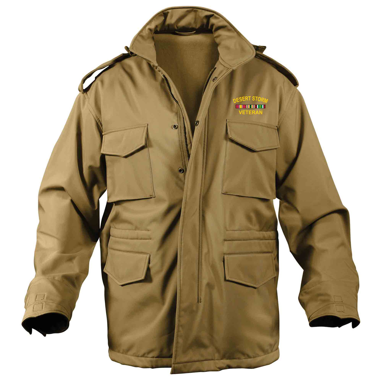 Custom Embroidered Desert Storm Veteran Soft Shell M-65 Tactical
