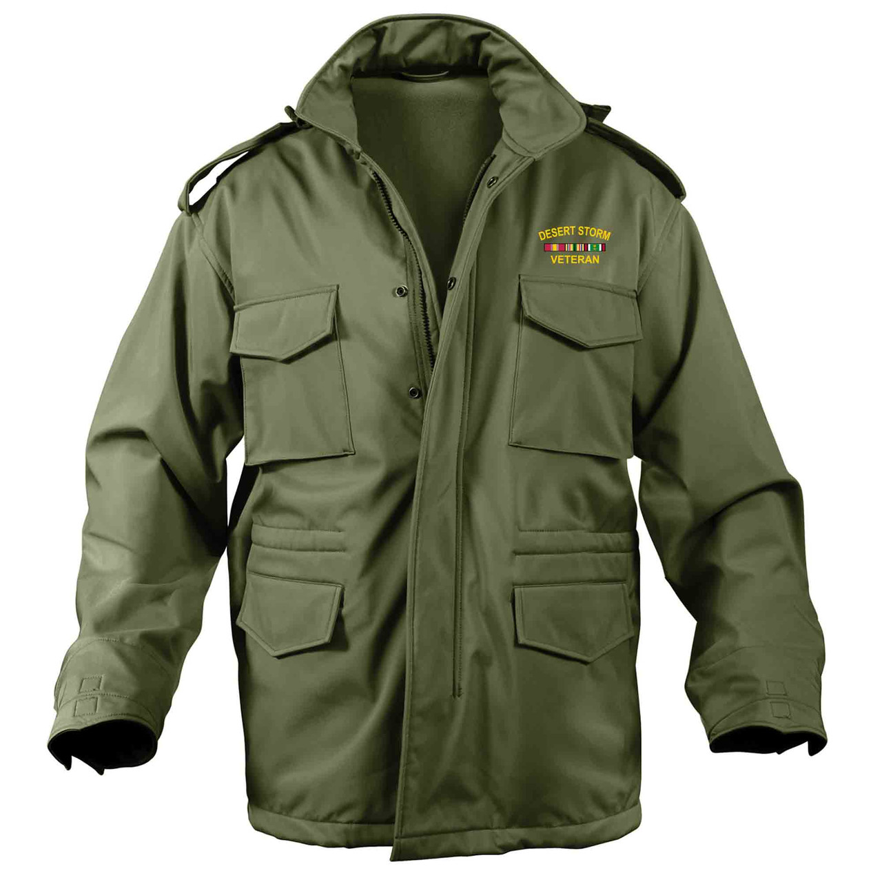 Custom Embroidered Desert Storm Veteran Soft Shell M-65 Tactical