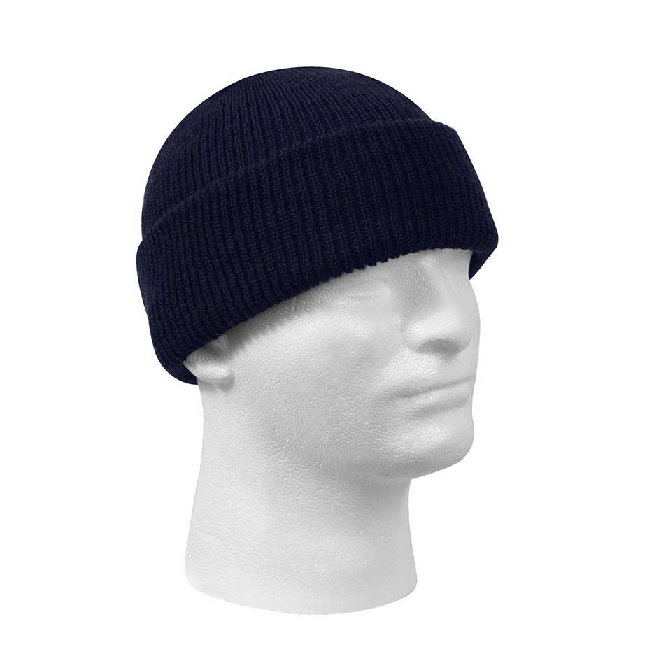 Navy Genuine Wool Watch Cap - Navy Blue / Vetfriends.com