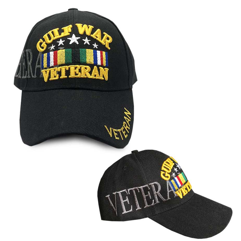 U.S. Military Gulf War Veteran Ribbon Cap - Officially Licensed 3D Embroidered Adjustable Hat - View #5