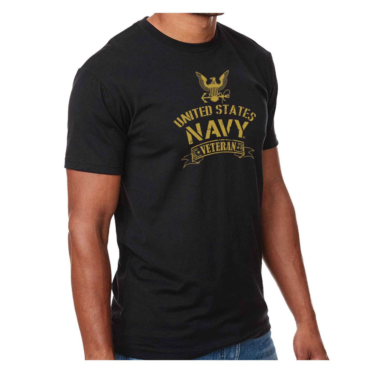 スウェット・トレーナー COVERNAT Emblem Logo Man to Man Navy US Navy Veteran T-Shirt with Eagle Emblem Graphic