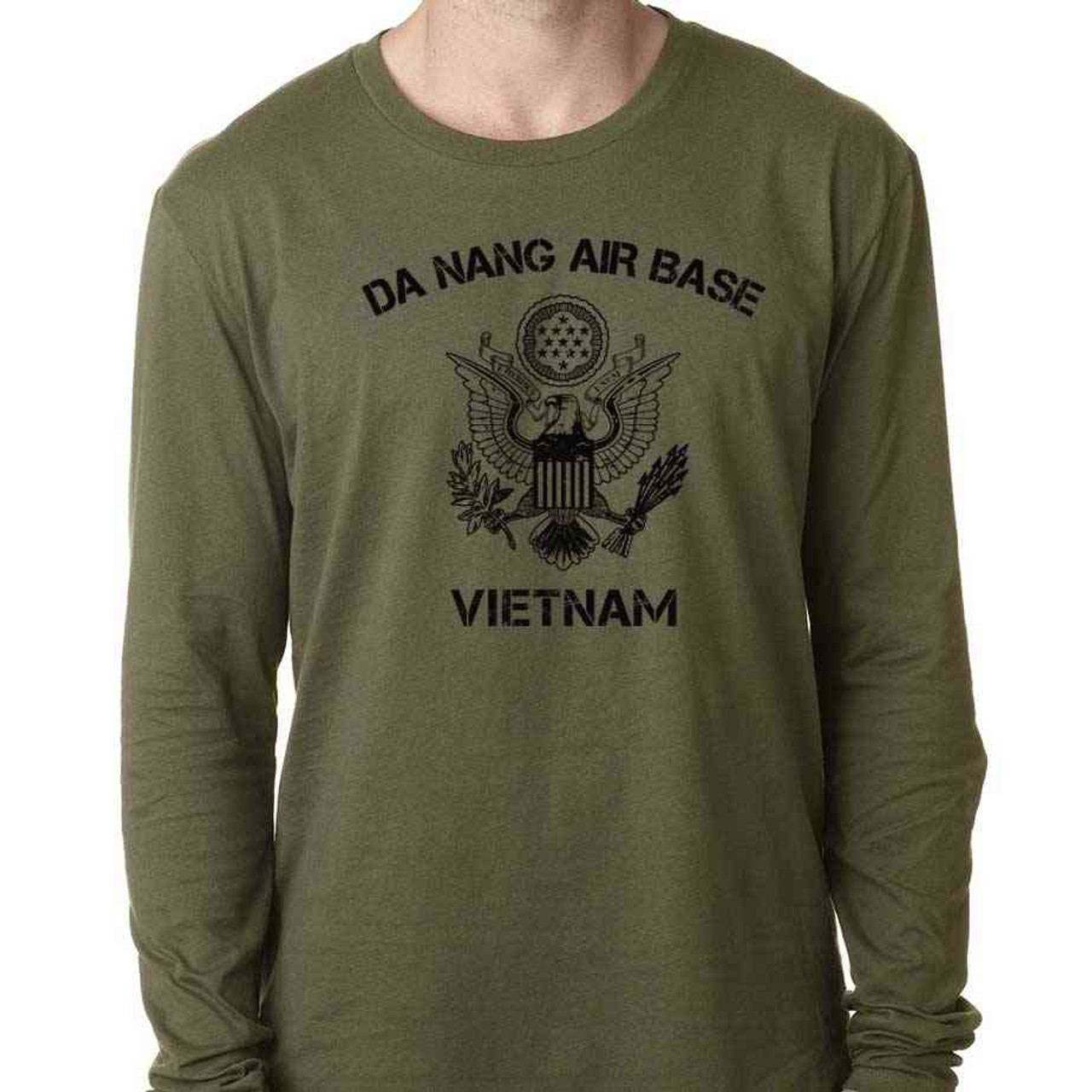 vietnam veteran long sleeve shirt da nang air base great seal united states