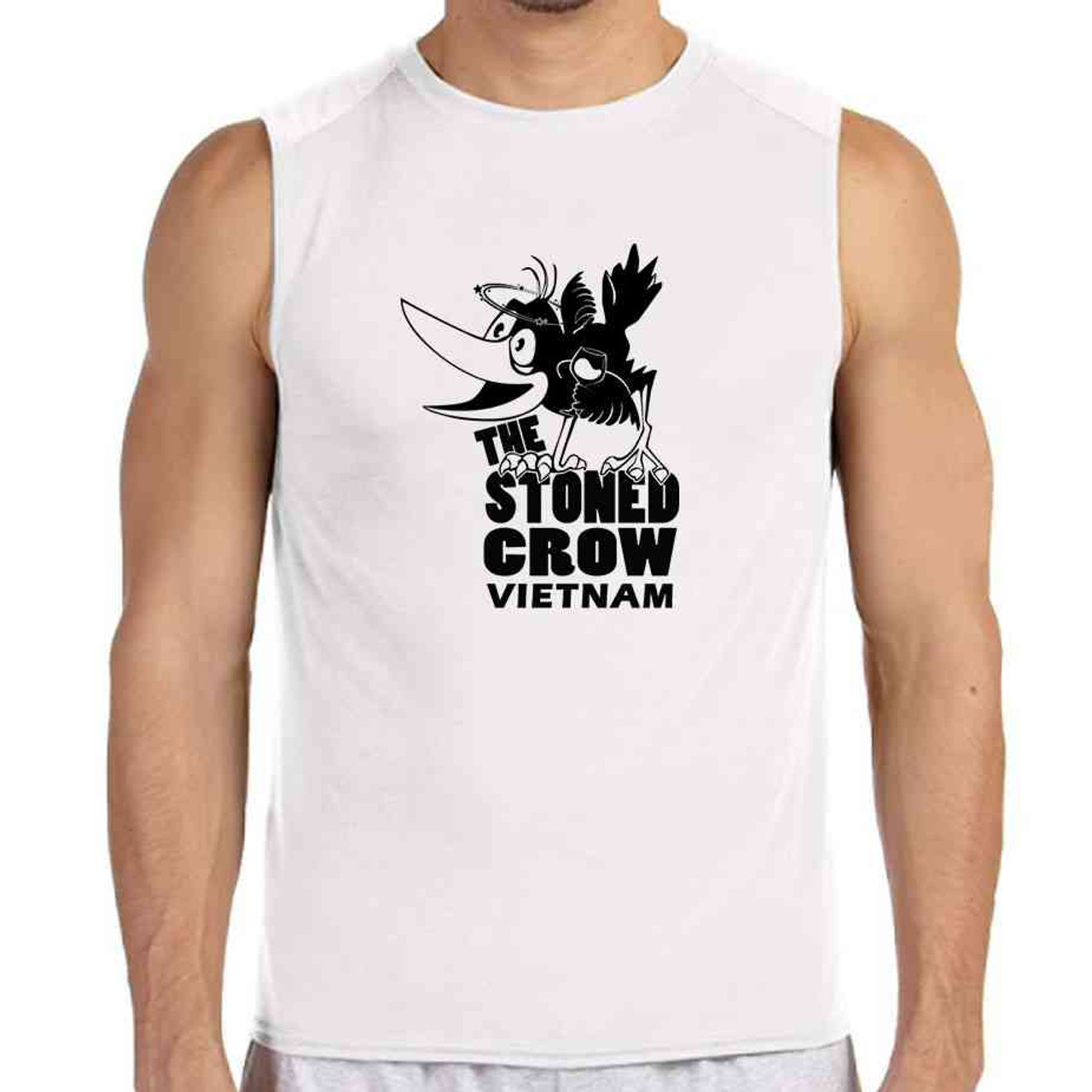 the stoned crow vietnam white sleeveless shirt