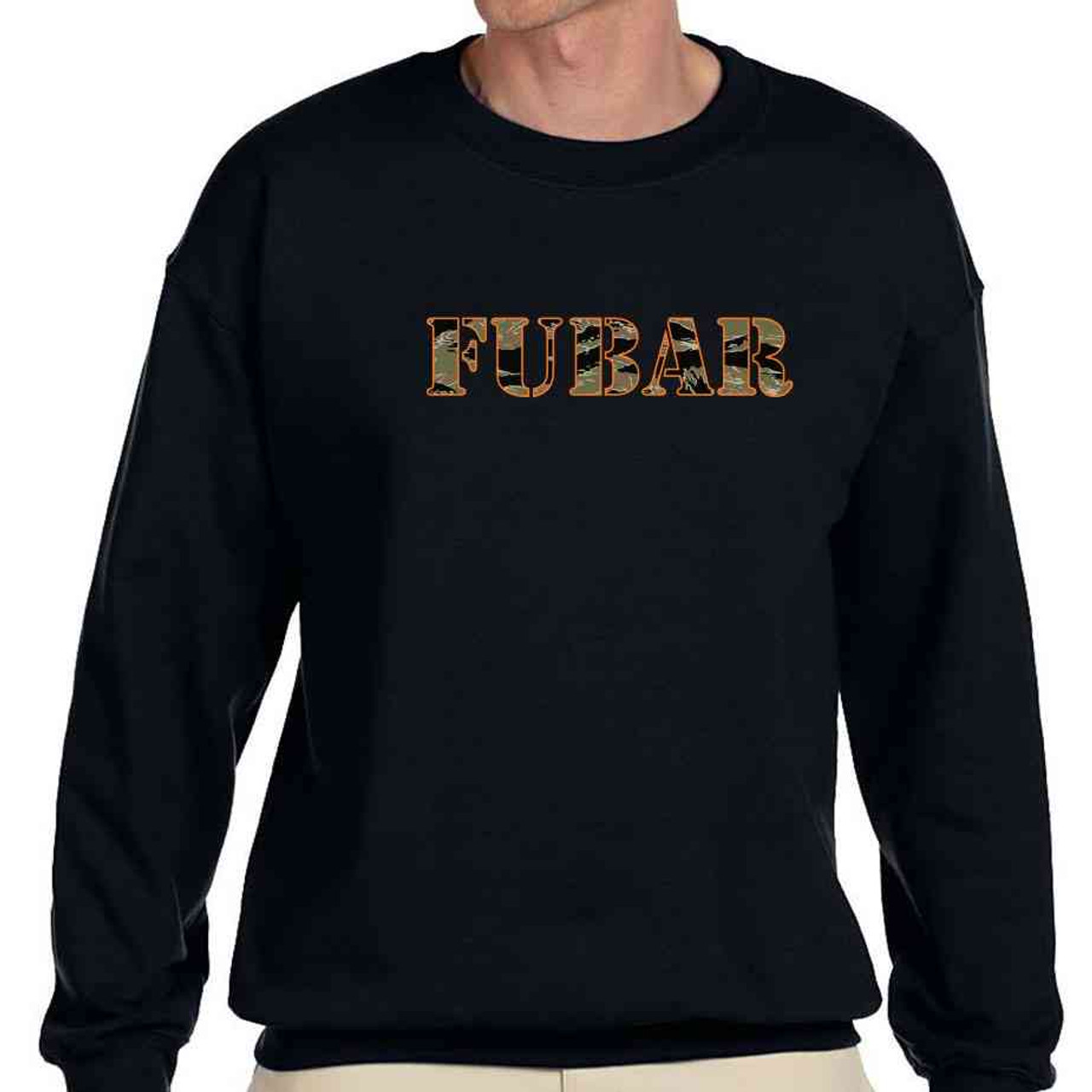 fubar black crewneck sweatshirt