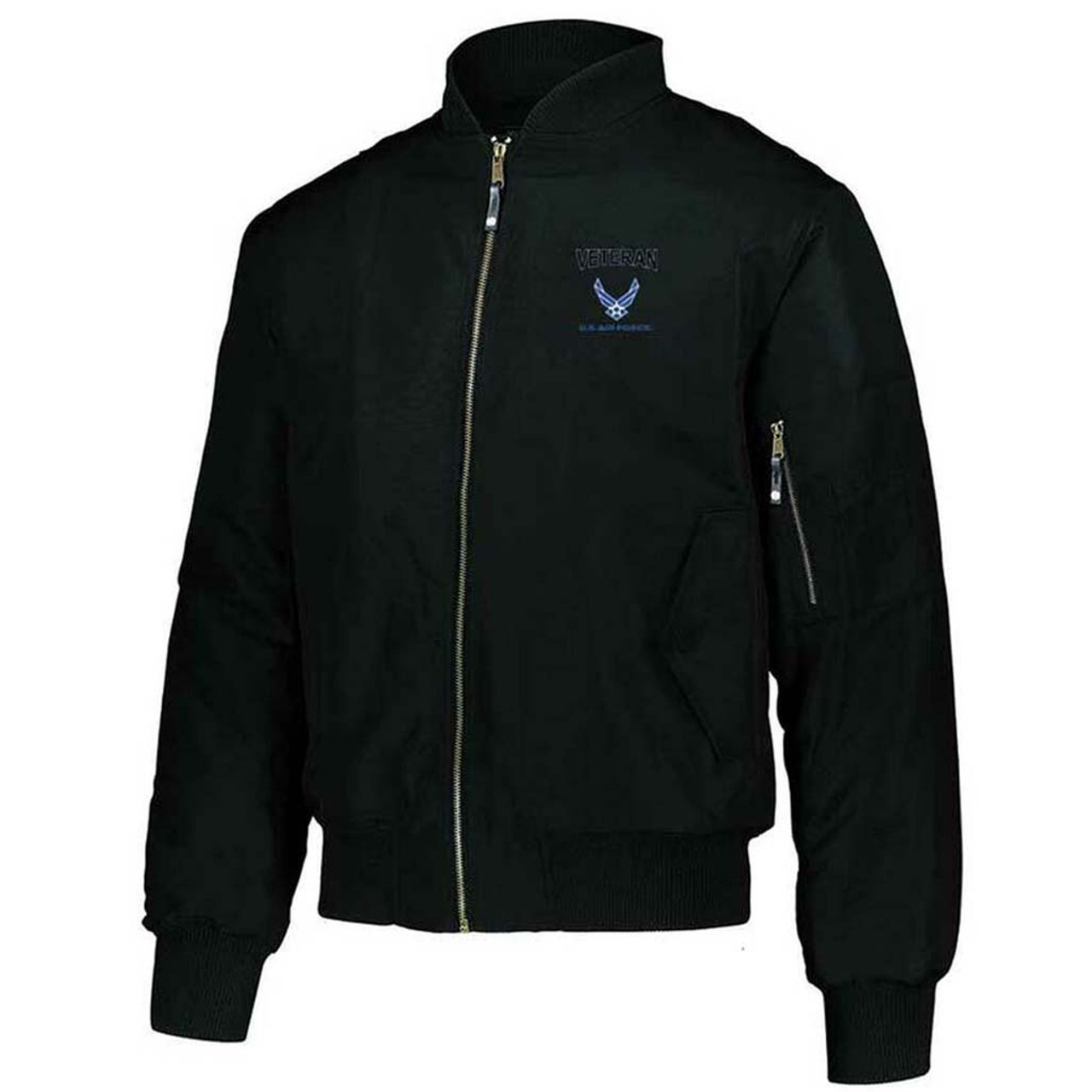 Air Force Veteran Embroidered Flight Bomber Jacket