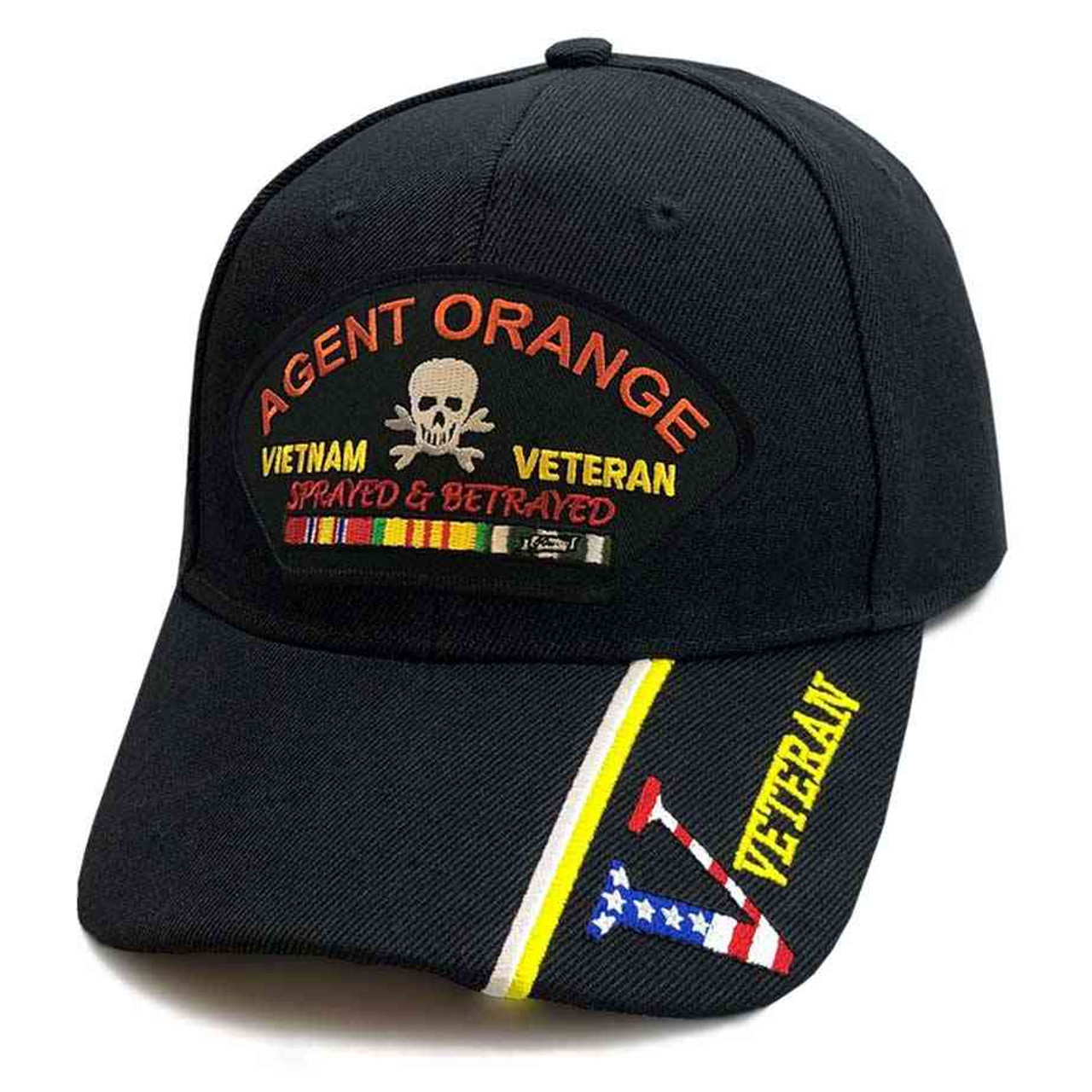Vietnam Veteran Hat with Agent Orange and V Veteran