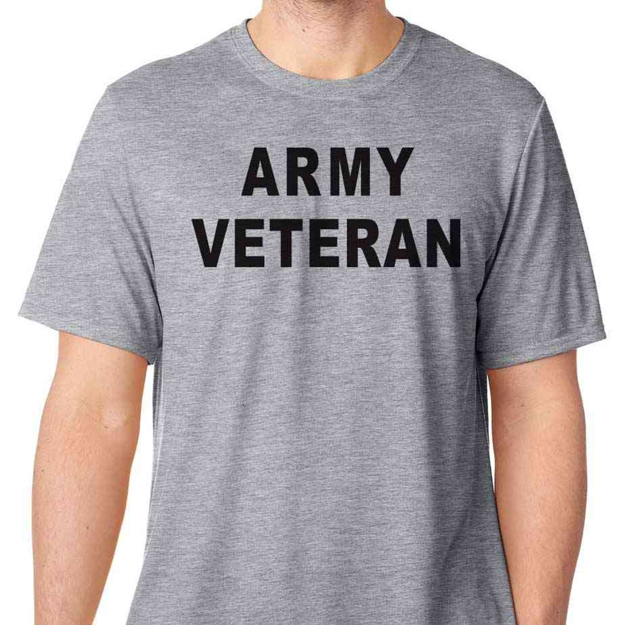 Officially Licensed US Army T-Shirt with Army Veteran Text