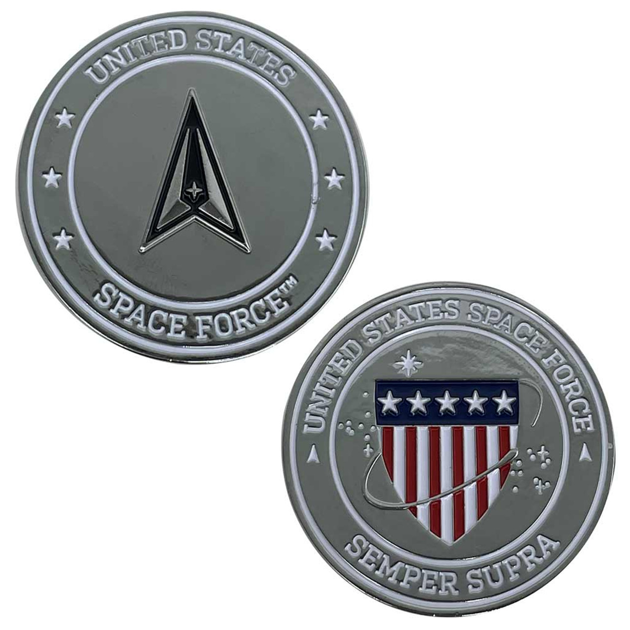 United States Space Force Challenge Coin with Delta and Shield