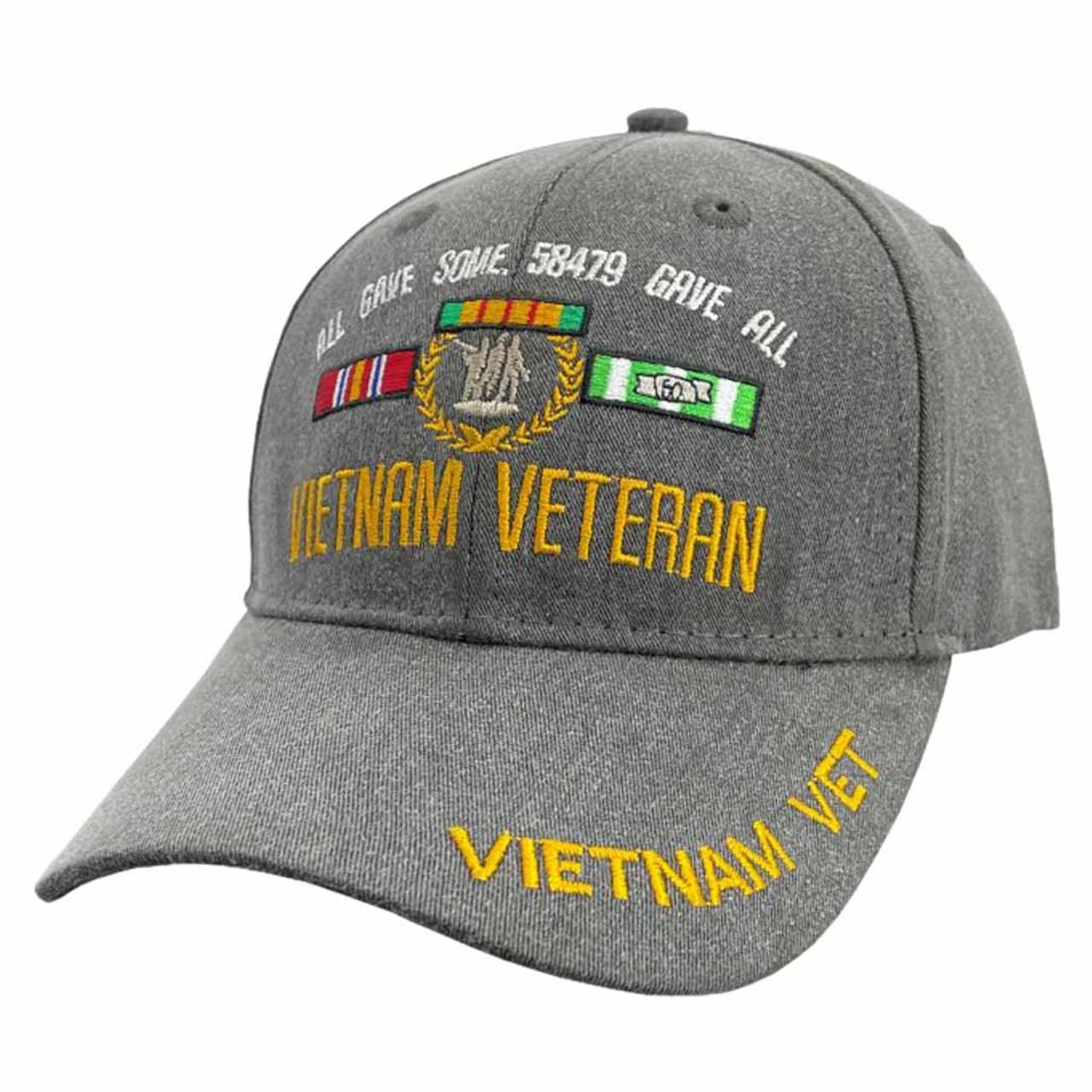 Vietnam Veteran All Gave Some 58479 Gave All Hat - Charcoal Gray: front view
