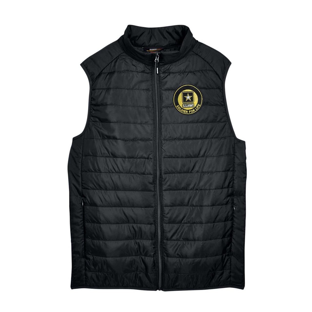 U.S. Army Puffer Vest with Embroidered US Army Soldier For Life